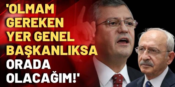 İsmail Küçükkaya duyurdu: Genel Başkan adaylığı için Özgür Özel devrede!
