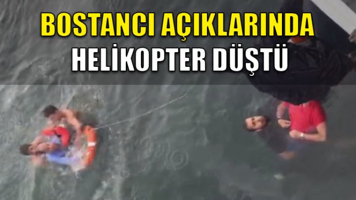 Bostancı açıklarında helikopter düştü