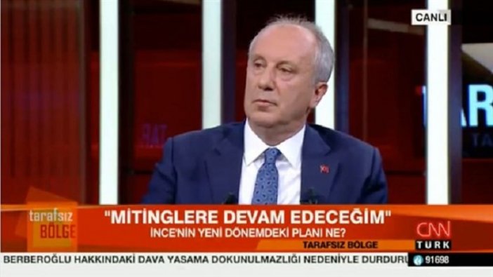 Muharrem İnce'den canlı yayında açıklamalar