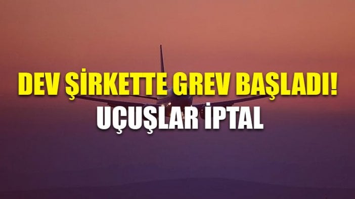 Dev şirkette grev başladı! Uçuşlar iptal