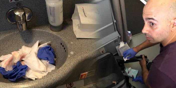 Uçakta Mide Bulandıran Olay! Bir Anda Kanlar İçinde Kaldı...