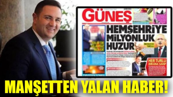 Manşetten yalan haber!