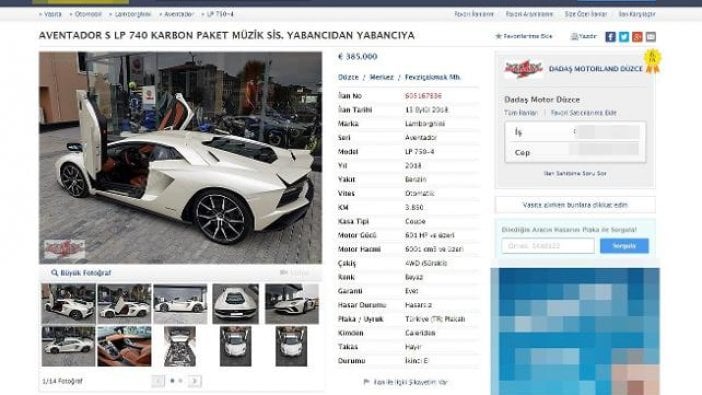 AKP'li vekilden satılık Lamborghini