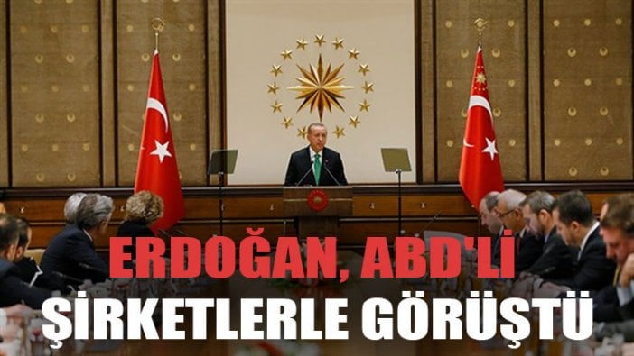 Erdoğan, ABD'li şirketlerle görüştü