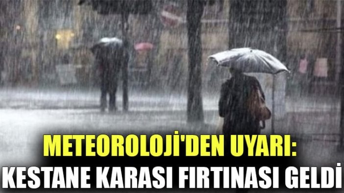 Meteoroloji'den uyarı: Kestane Karası fırtınası geldi