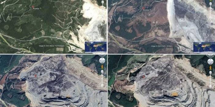 Akbelen'de Kıyım Uydu Fotoğraflarında! Cennet Gibi Ormanı Beş Yılda Cehenneme &Ccedil;evirmişler