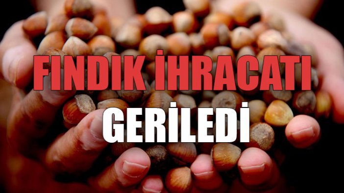 Fındık ihracatı geriledi