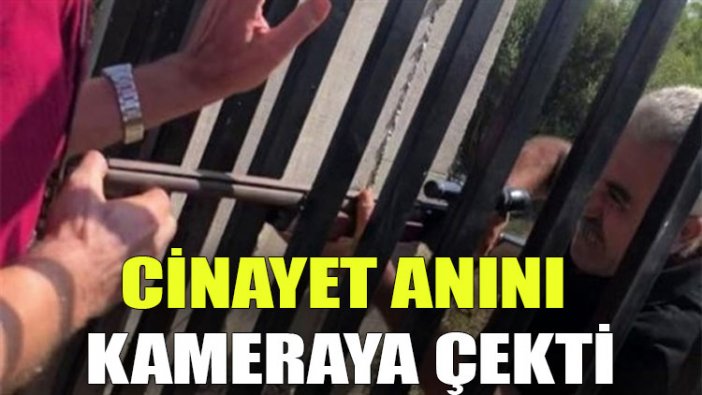 Cinayet anını kameraya çekti