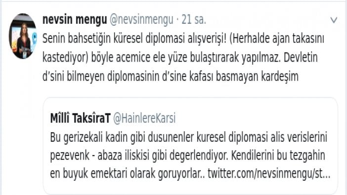 Nevşin Mengü'den A Haber'e güldüren yorum!