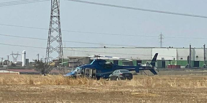 Tekirdağ'da arızalanan helikopter tarlaya zorunlu iniş yaptı