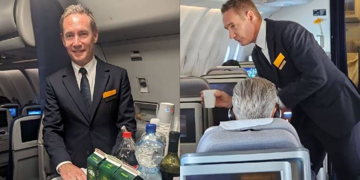 Lufthansa CEO'su Bir Günlüğüne Uçakta Kabin Memuru Oldu