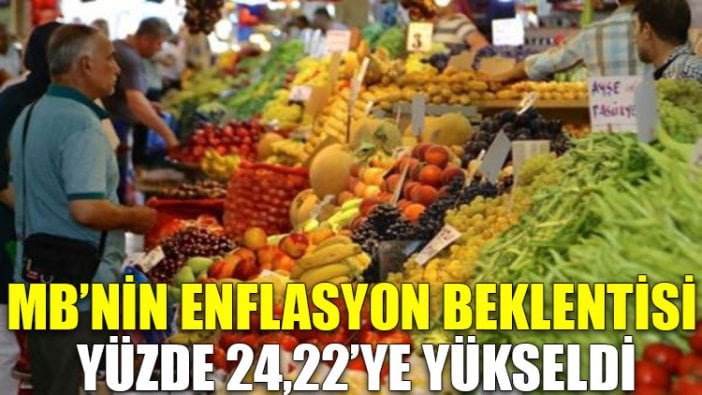 Merkez Bankası’nın enflasyon beklentisi yüzde 24,22’ye yükseldi