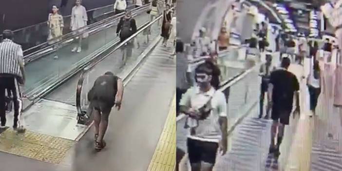 İBB'nin Yürüyen Merdivenlerine Sabotaj! Anbean Görüntülendi