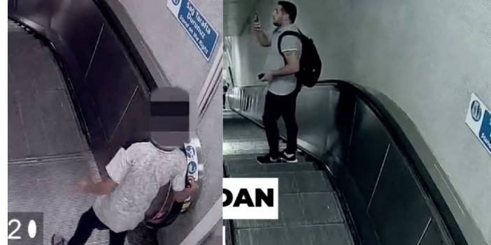 Yine Yürüyen Merdiven Sabotajı... Anbean Kameralarda