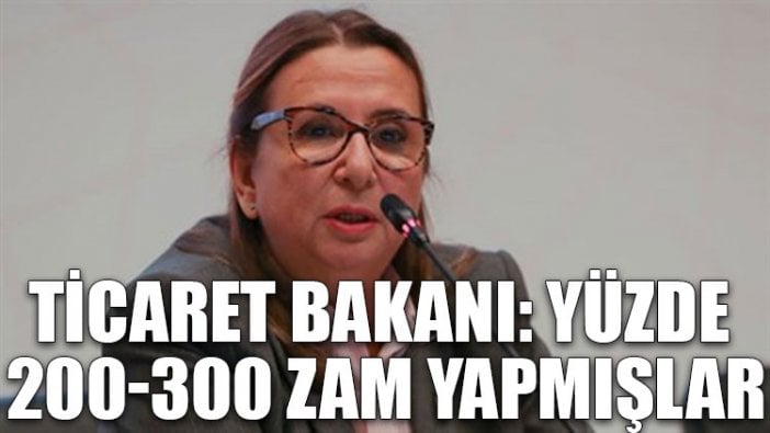 Ticaret Bakanı: Yüzde 200-300 zam yapmışlar