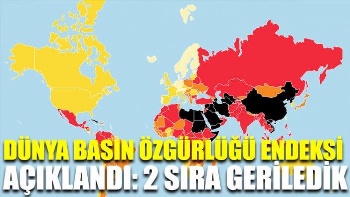 Dünya basın özgürlüğü endeksi açıklandı: 2 sıra geriledik