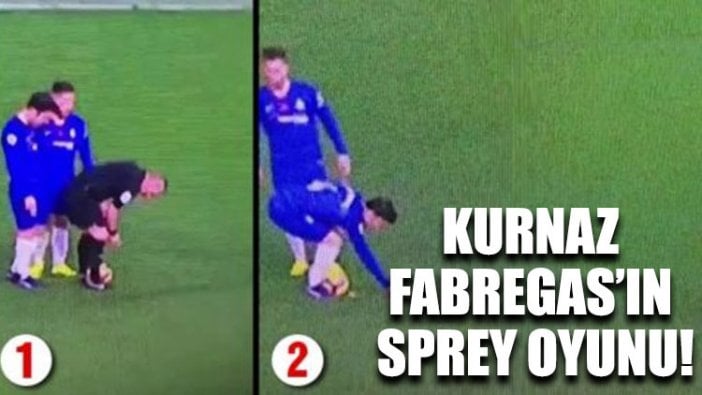 Kurnaz Fabregas’ın sprey oyunu!