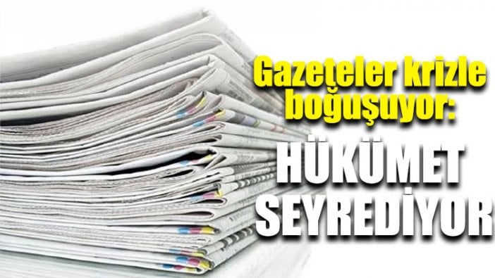 Gazeteler krizle boğuşuyor: Hükümet seyrediyor