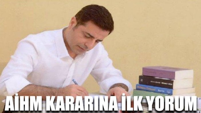 Selahattin Demirtaş'tan, AİHM kararına ilk yorum