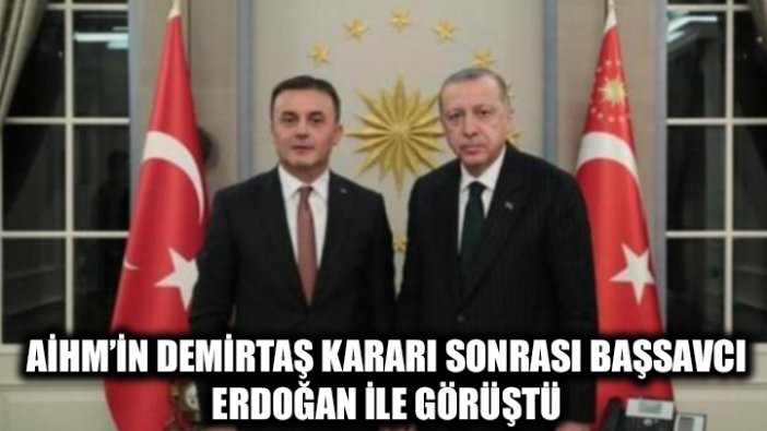 AİHM'in Demirtaş kararı sonrası Başsavcı Erdoğan ile görüştü!