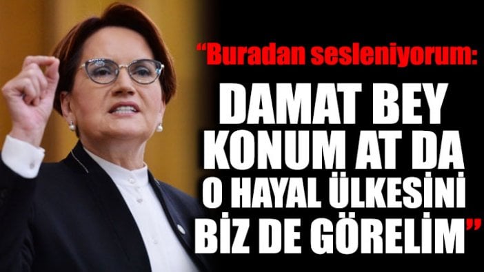 Meral Akşener: Damat bey konum at da o hayal ülkesini biz de görelim