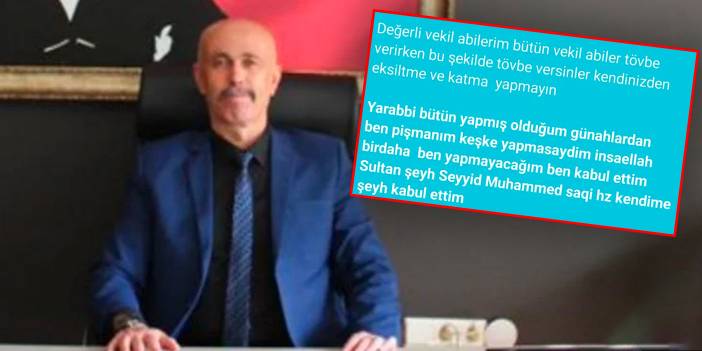 Milli Eğitim Müdürü Menzil'e Bağlılığını Paylaştı