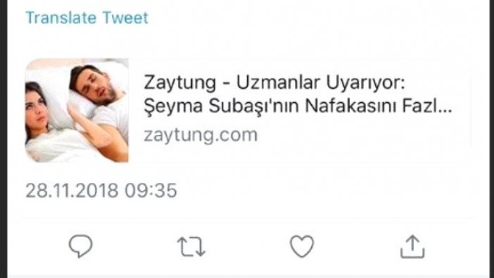 Şeyma Subaşı'dan 'nafaka' paylaşımı