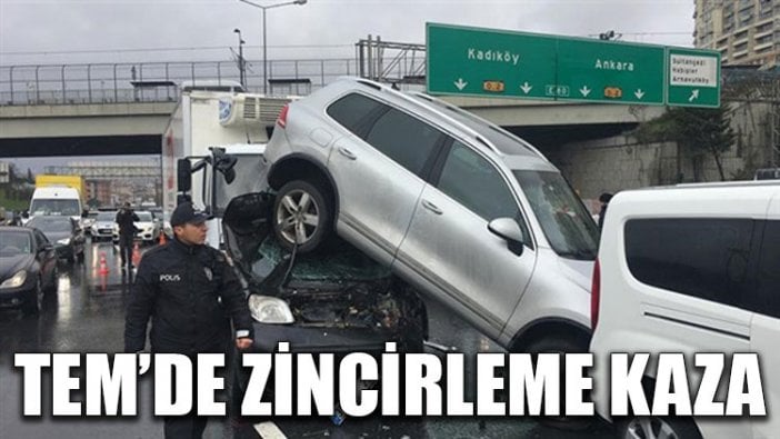 TEM'de zincirleme kaza