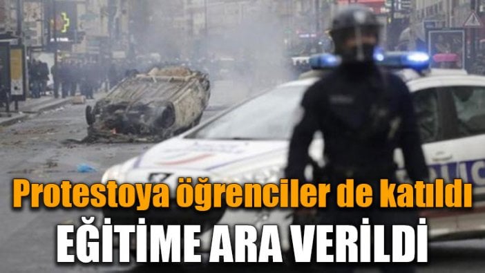 Protestoya öğrenciler de katıldı: Eğitime ara verildi