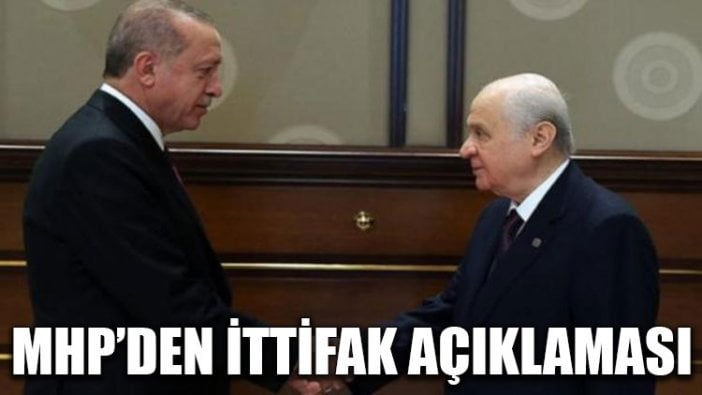 MHP'den ittifak açıklaması