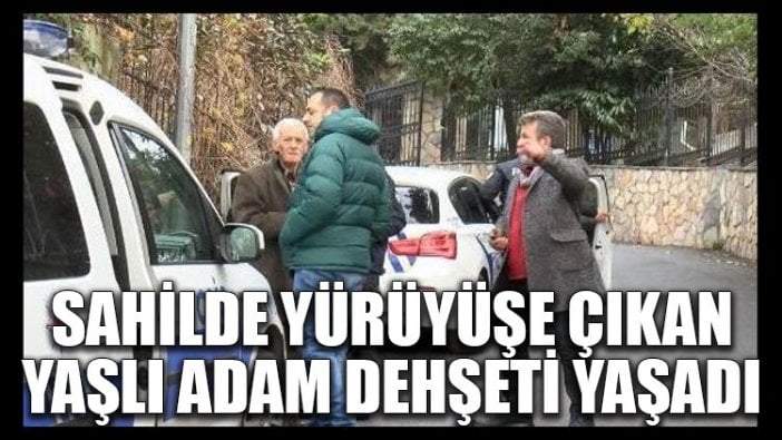 Sahilde yürüyüşe çıkan yaşlı adam dehşeti yaşadı