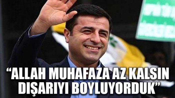 Demirtaş: Allah muhafaza, az kalsın dışarıyı boyluyorduk