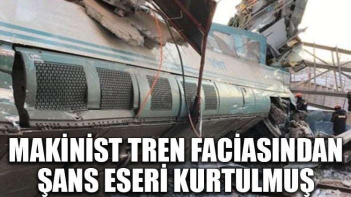 Makinist, tren faciasından şans eseri kurtulmuş