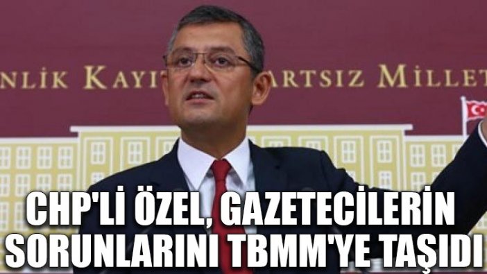 CHP'li Özel, gazetecilerin sorunlarını TBMM'ye taşıdı