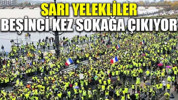 'Sarı Yelekliler' beşinci kez sokağa çıkıyor