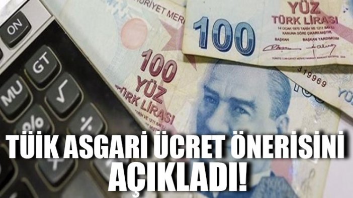 TÜİK asgari ücret önerisini açıkladı!