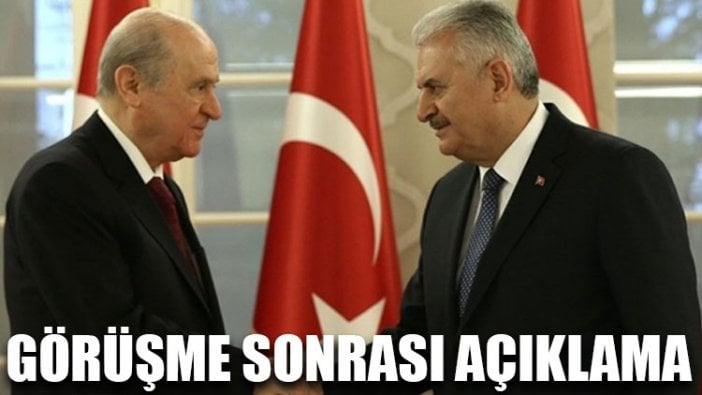 Yıldırım-Bahçeli görüşmesi sonrası açıklama