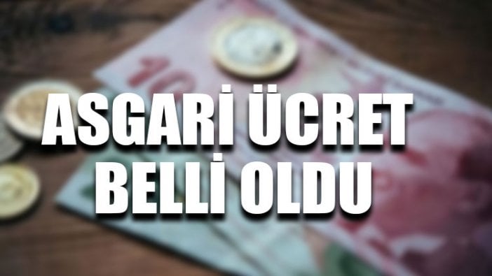 Asgari ücret belli oldu