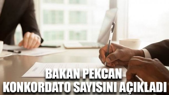 Bakan Pekcan konkordato sayısını açıkladı