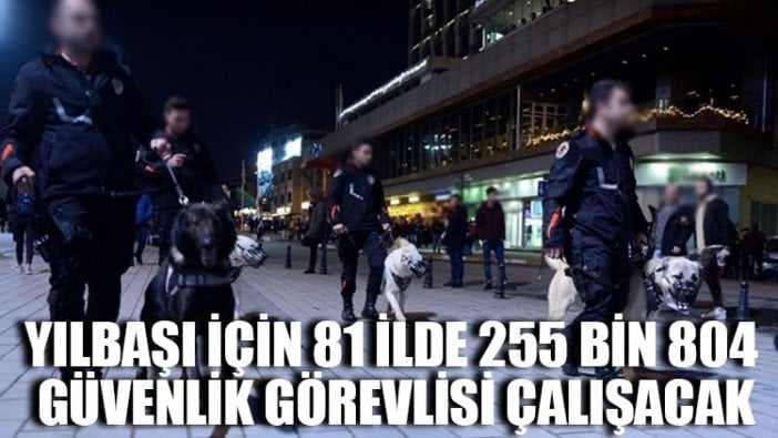 Yılbaşı için 81 ilde 255 bin 804 güvenlik görevlisi çalışacak