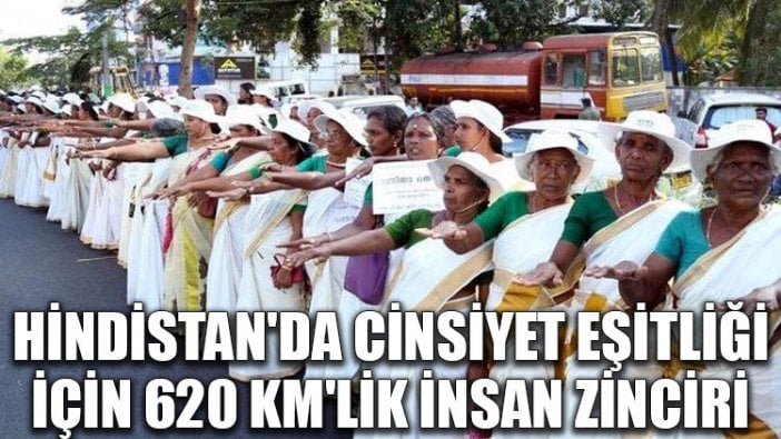 Hindistan'da cinsiyet eşitliği için 620 km'lik insan zinciri