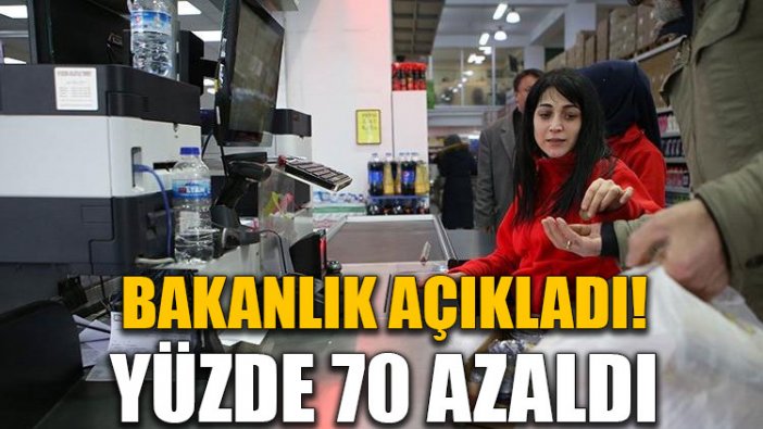 Bakanlık açıkladı! Yüzde 70 azaldı