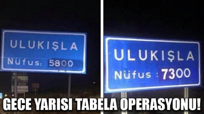 Gece yarısı tabela operasyonu!