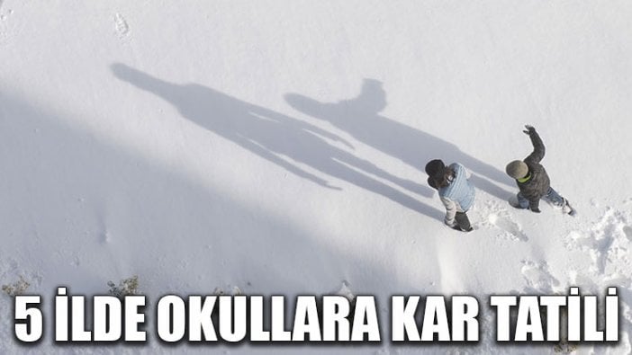 5 ilde okullara kar tatili