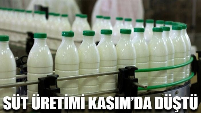 Süt üretimi Kasım’da yüzde 9.9 düştü