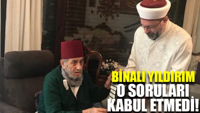 Binali Yıldırım o soruları kabul etmedi!