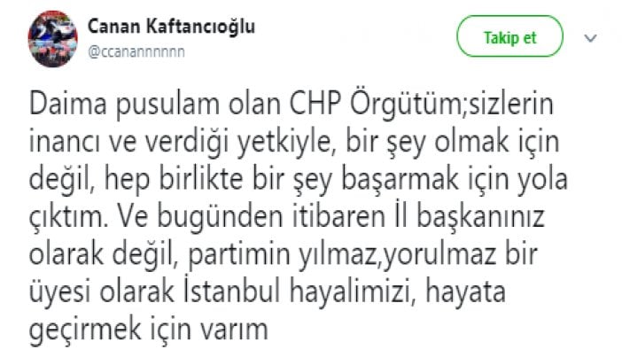 CHP İstanbul İl Başkanı Canan Kaftancıoğlu istifa etti! İşte istifanın nedeni...