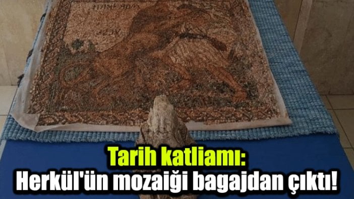 Tarih katliamı: Herkül'ün mozaiği bagajdan çıktı!