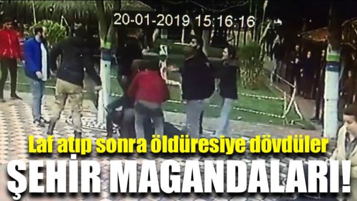 Şehir magandaları genç çifte önce laf atıp sonra öldüresiye dövdüler