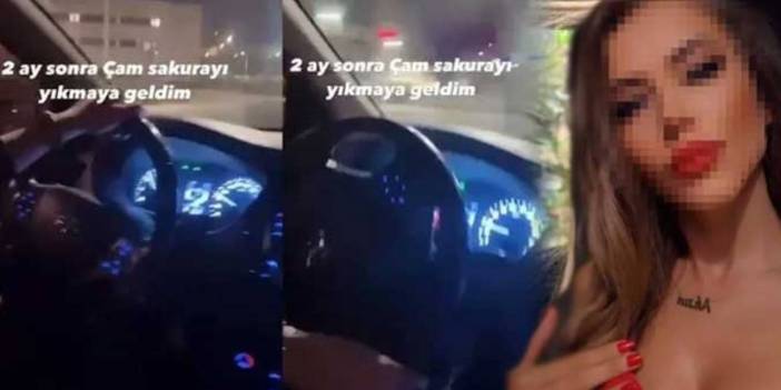 İstanbul'da Tepki Çeken Görüntüler! Drift Yapan Kadın Spiker Gözaltına Alındı: 'Çam Sakura'yı Yıkmaya Geldim'